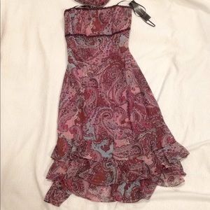 ABC by Allen Schwartz Pink Strapless Midi Dress